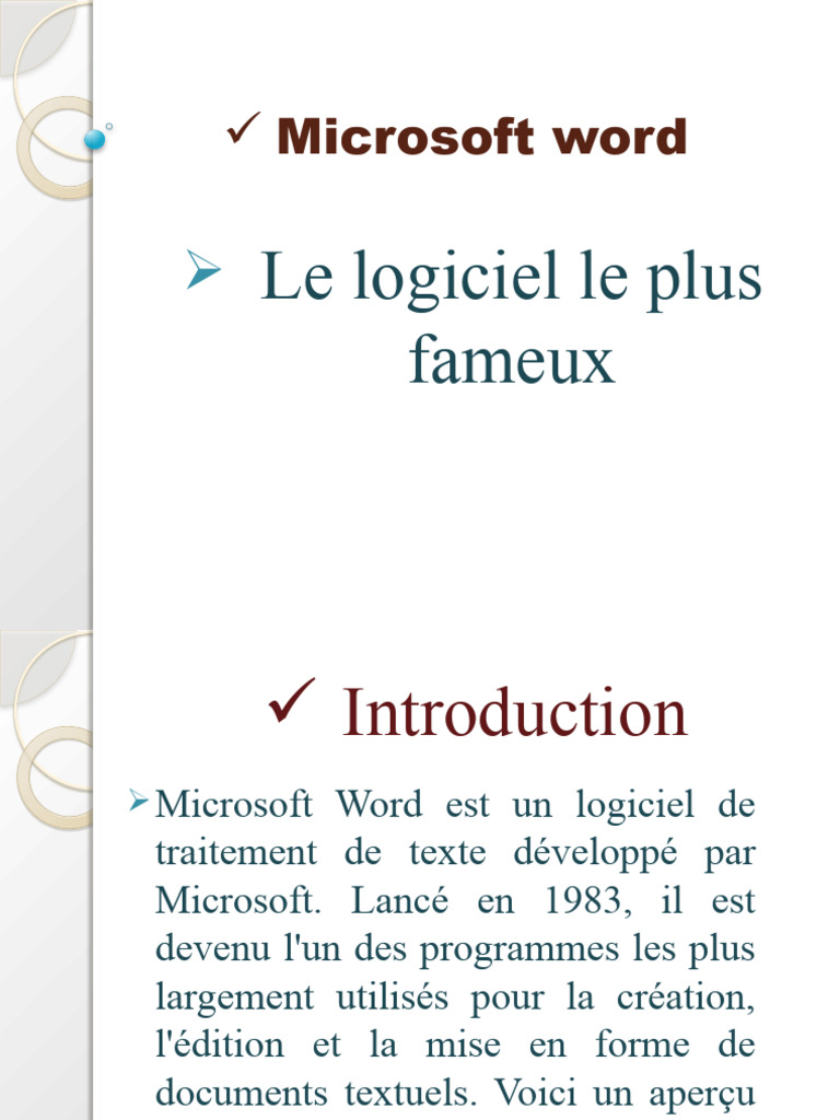 Définition de Microsoft Word | PDF | Microsoft Word | Informatique