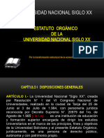 Tema #1 Estatuto Orgánico de La Universidad Nacional Siglo XX