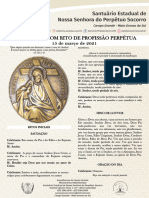 Folheto Litúrgico 15.03.21 Santa Missa Com Rito de Profissão Perpétua Do Fr. José Aparecido 1