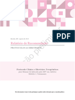 Relatorio Tecnico PCDT para Manejo Da Infeccao Pelo Hiv em Adultos Modulo 1