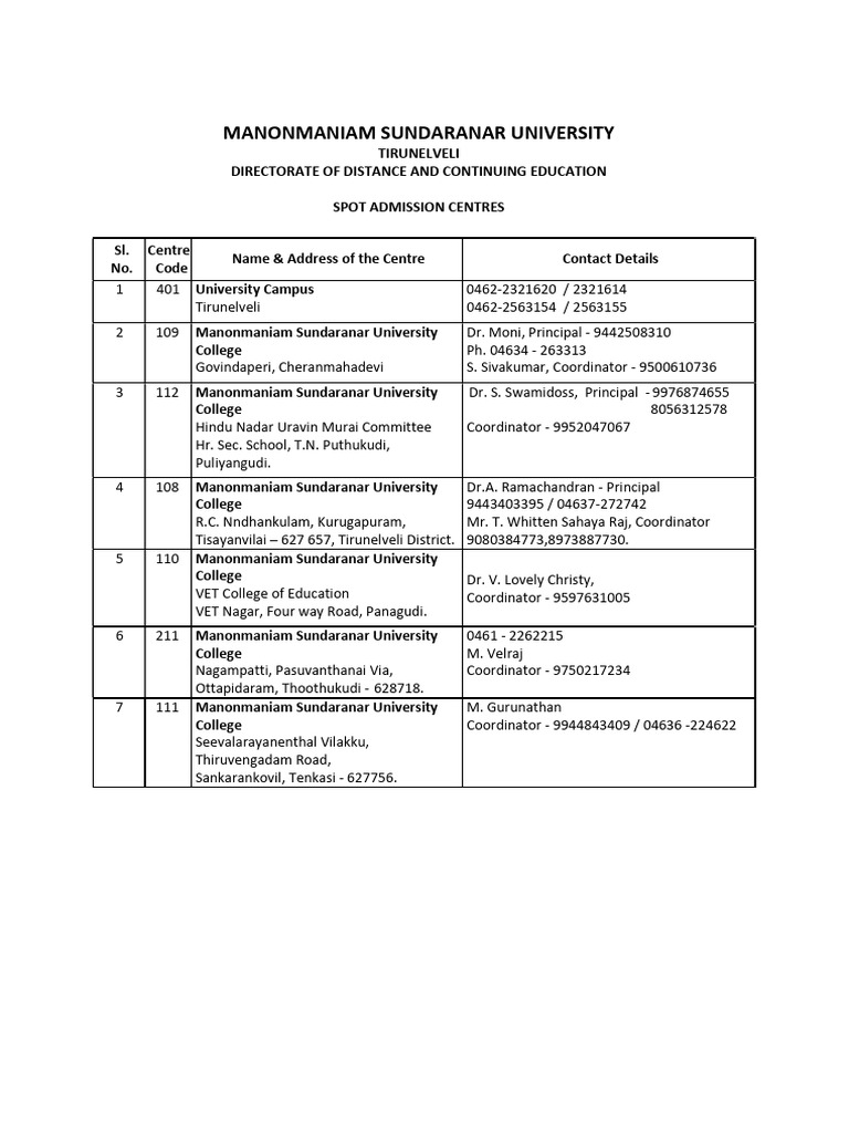 Distance Education Centers Guide | PDF