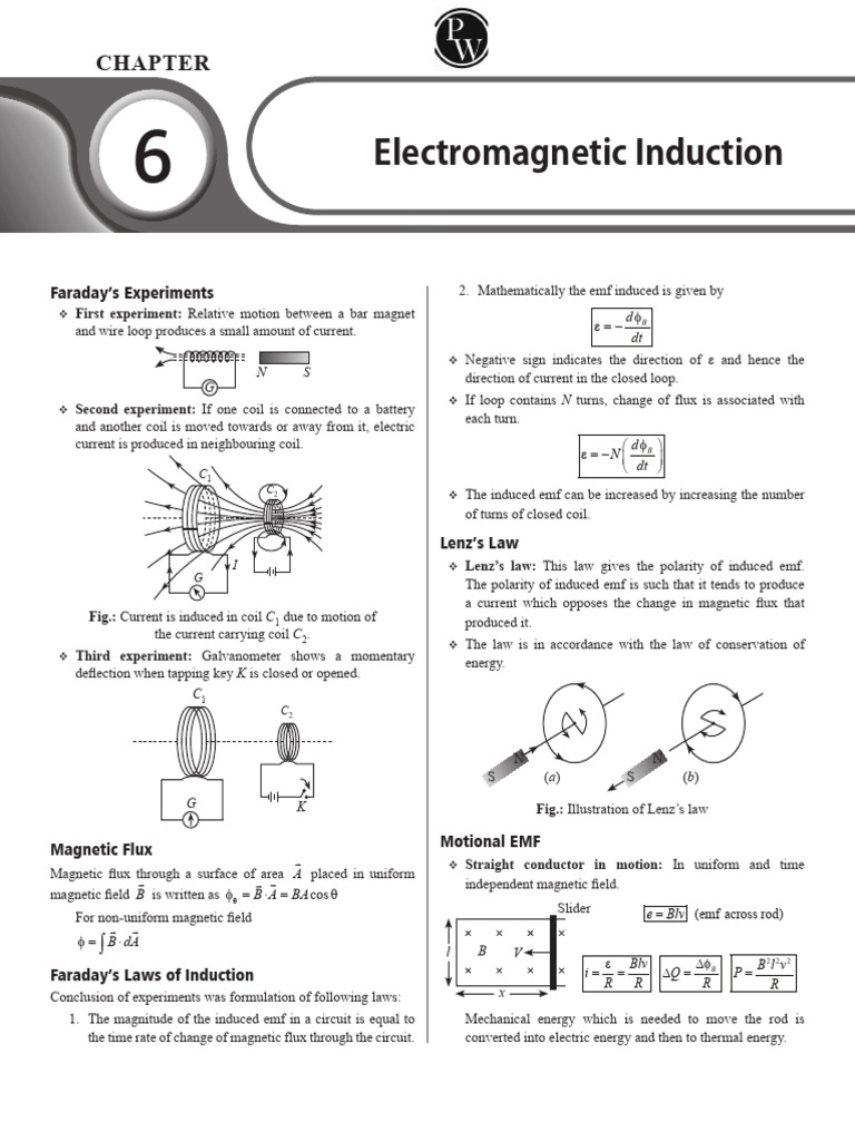 Electromagnetic Induction Explained | PDF | Electromagnetic Induction ...