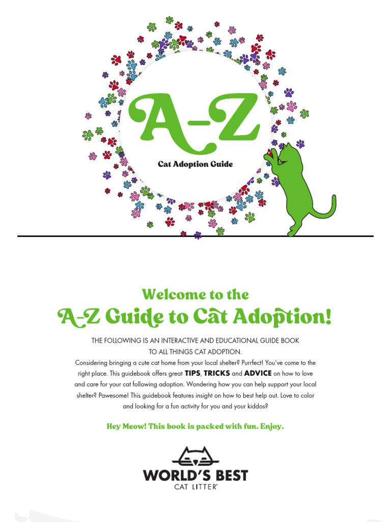 Worlds Best Cat Litter® A Z Adoption Guide PDF Cats Neutering
