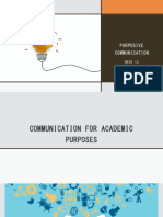Purc111 - Week 15 - Communication For Academic Purposes