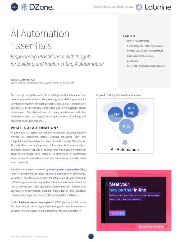 AI Automation Essentials Guide | PDF | Artificial Intelligence ...