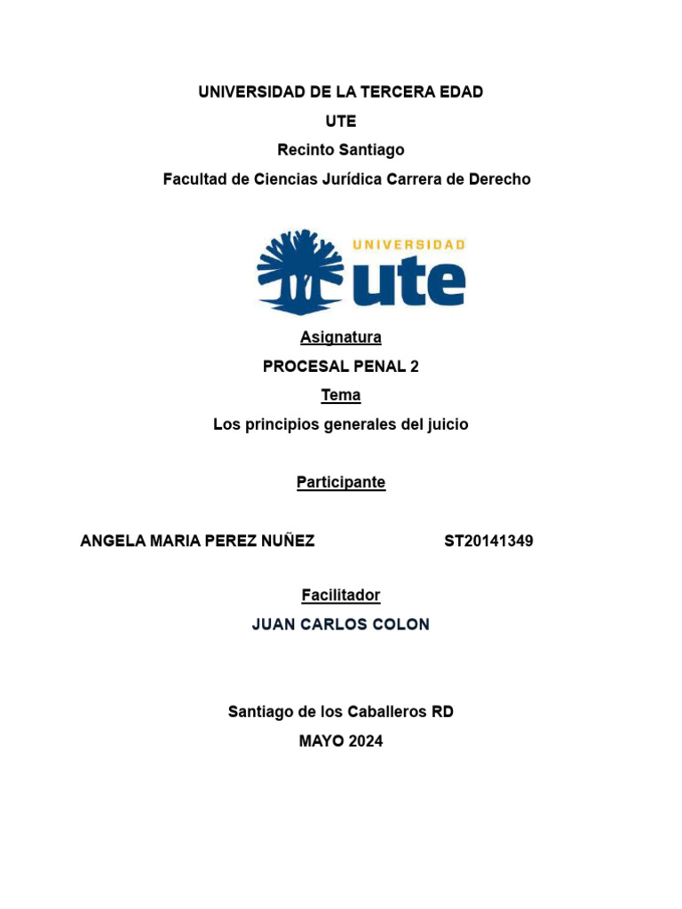 Principios Generales Del Juicio | PDF | Perdón | Sentencia (ley)