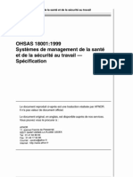 REG1999 OHSAS18001 spécifications _afnor