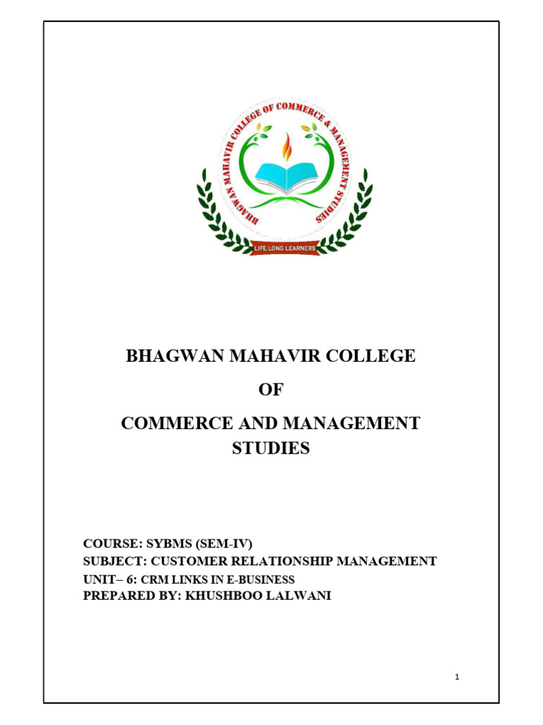 Crm Ch 6 Pdf Customer Relationship Management E Commerce