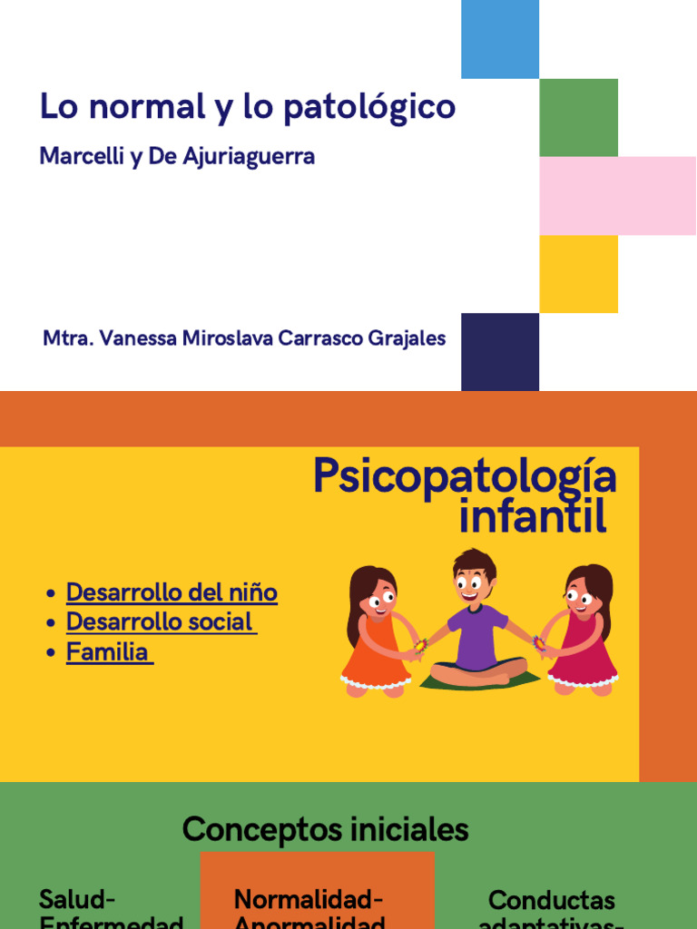 Lo Normal y Lo Patológico Marcelli y de Ajuriaguerra | PDF | Patología ...
