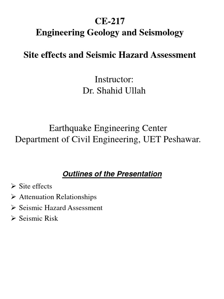 Seismic Hazard Assesment | PDF | Earthquakes | Moment Magnitude Scale