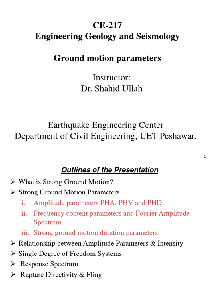 Strong Ground Motion | Download Free PDF | Phase (Waves) | Amplitude