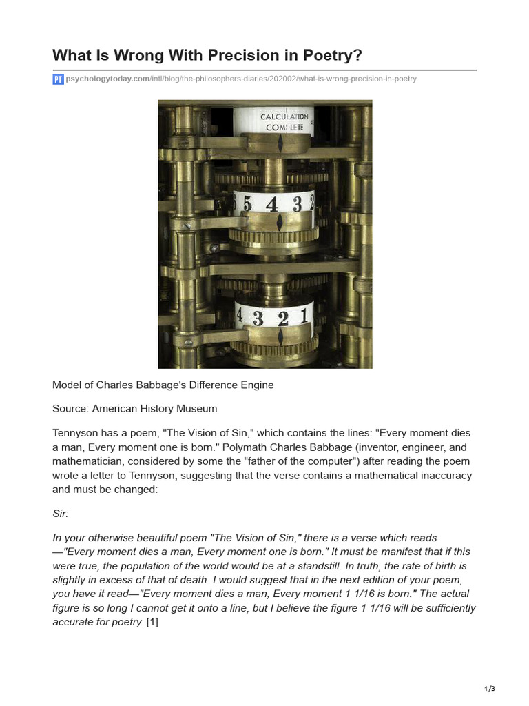 What Is Wrong With Precision in Poetry | PDF | Poetry