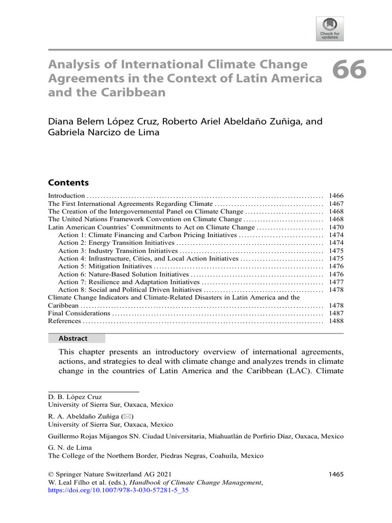 Analysis of International Climate Change Agreements | PDF | Climate ...