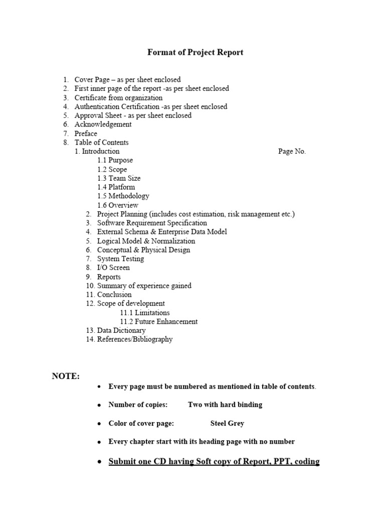 Project Report Format for MCA Degree | PDF | Conceptual Model | Computing