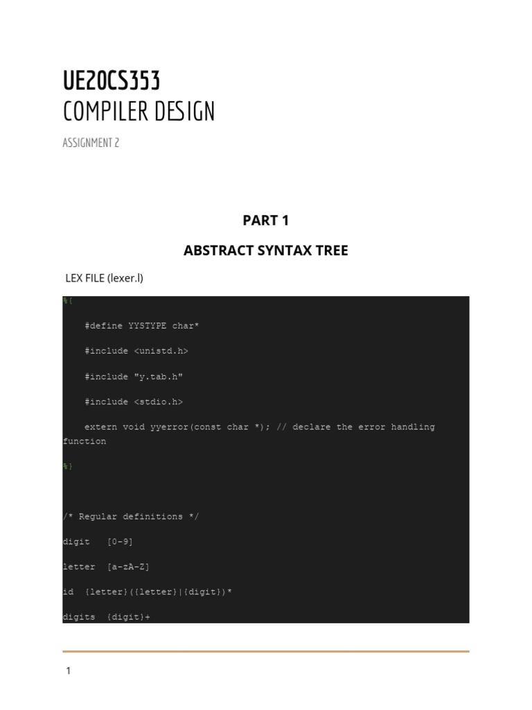 Class Notes - Compiler Design | PDF | Software Development | Grammar