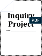 Inquiry Project Printable With Lines