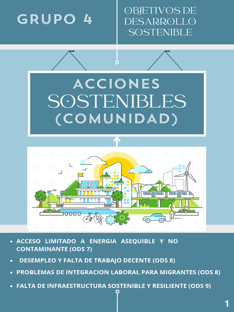Acciones Sostenibles: ODS 7, 8 y 9 | PDF | Sustentabilidad | Economía y ...