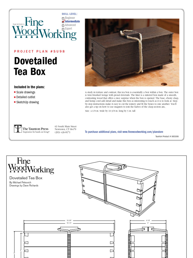 DovetailedTeaBoxPlan PDF