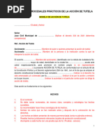 Modelo de Contestación Tutela Colombia | PDF | Derecho Constitucional ...