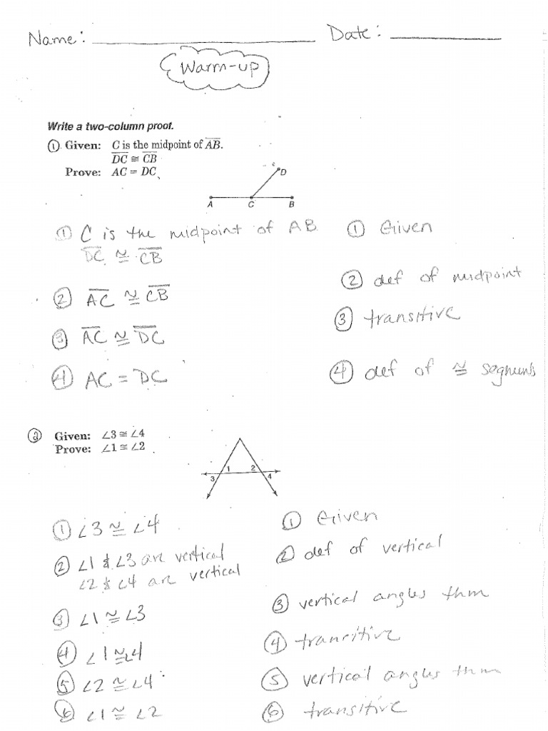 CW Proofs Day 2 KEY | PDF