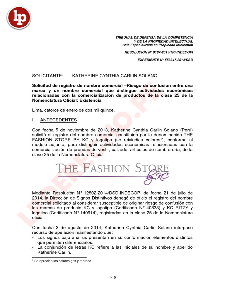 Marca Nombre Comercial Indecopi | PDF | Marca | Marca comercial