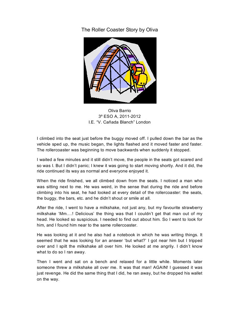 The Roller Coaster Story by Oliva | PDF | Mystery, Thriller & Crime ...