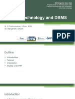 Web Technology and DBMS