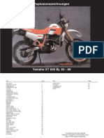 Yamaha XT 600 (1983 1989) Parts List Catalogue R Eng