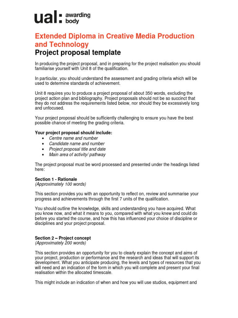 Creative Media Project Proposal Guide | PDF | Cognition