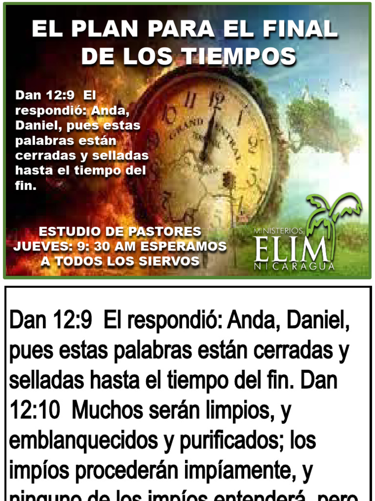 El Plan De Final De Los Tiempos Pdf Creencia Y Doctrina Cristiana