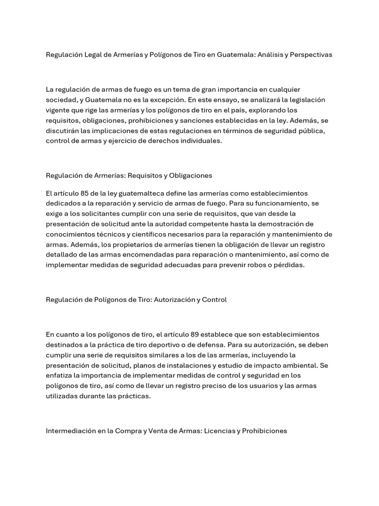 Documento 21 | PDF | Guatemala | Control de armas