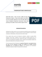 MOCIÓ TAXES E IMPOSTOS 2012_ESMENES