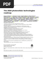 The 2020 Photovoltaic Technologies Roadmap