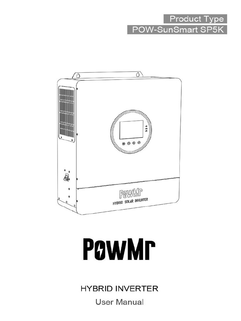 POW-SunSmart Hybrid Inverter Manual | PDF | Power Inverter | Power Supply