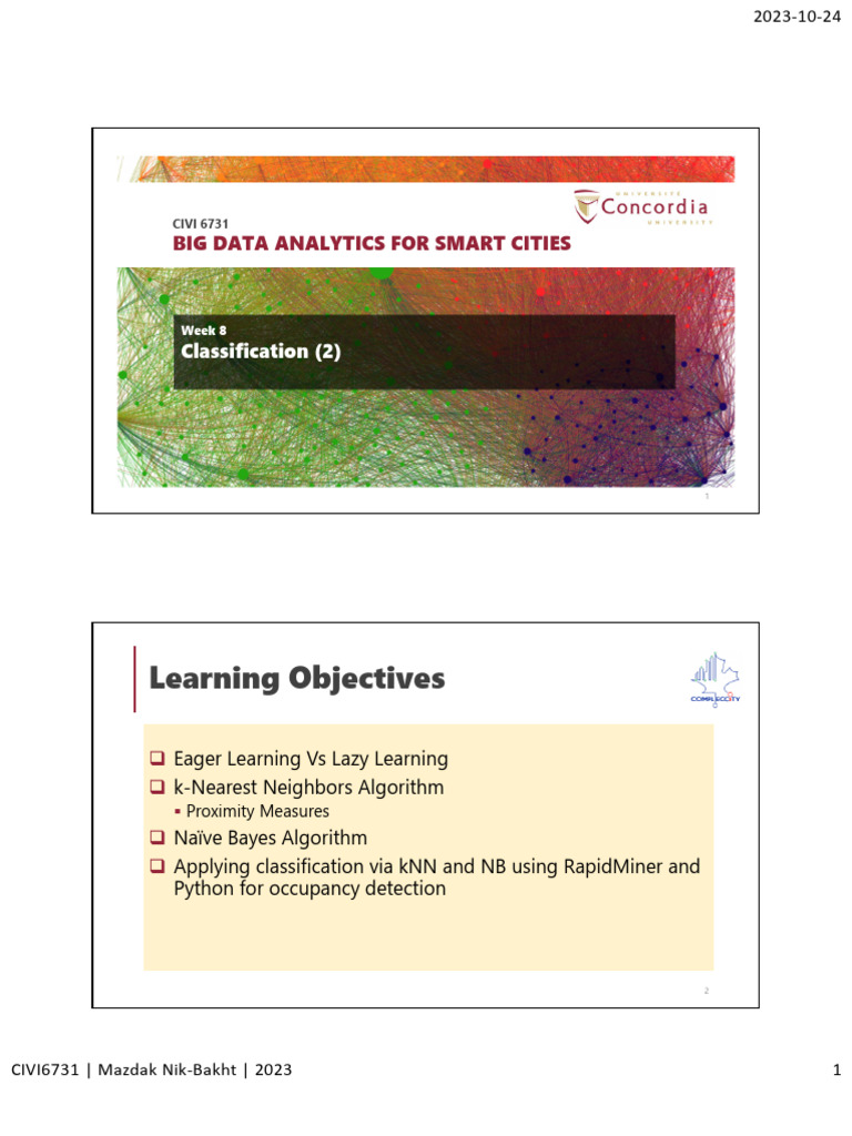 CIVI6731 Week8 | PDF | Statistical Classification | Applied Mathematics