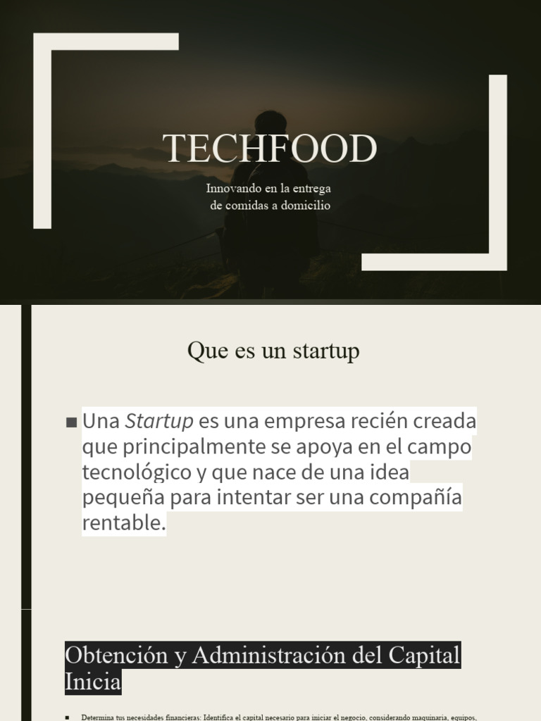 Tech Food | PDF | Empresa de inicio | Pequeñas empresas y emprendedores
