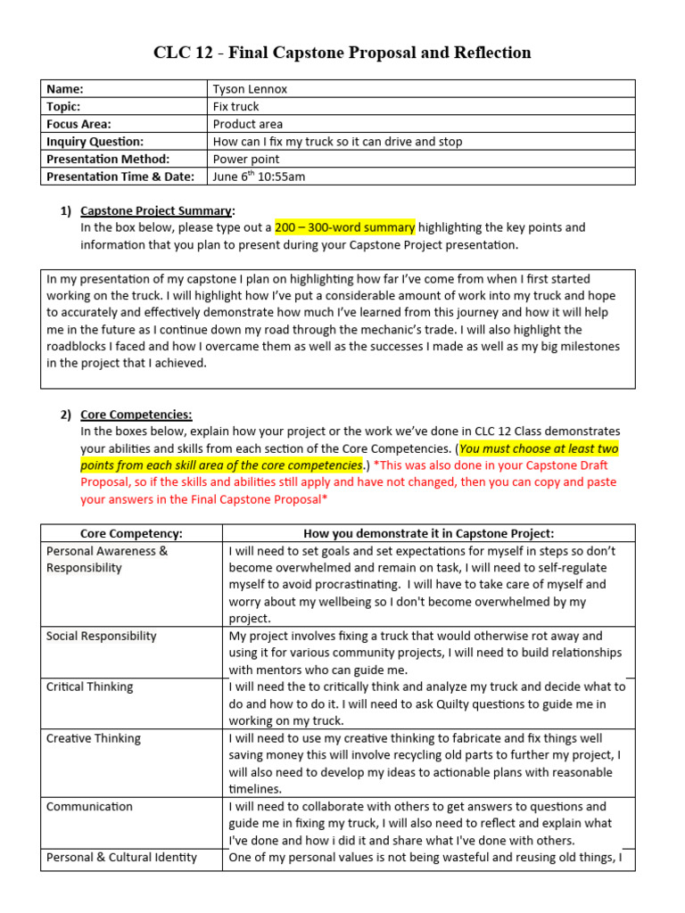 Clc 12 Combined Final Capstone Proposal Ref Pdf Cognition Human