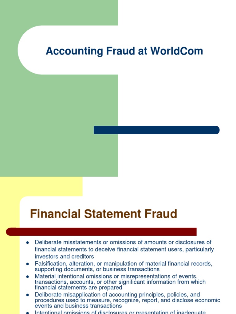 WorldCom Financial Statement Fraud Analysis | PDF | Fraud | Revenue