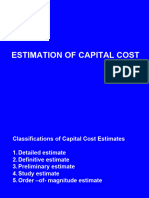 Estimation of Capital Cost
