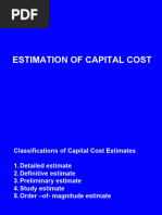 Estimation of Capital Cost