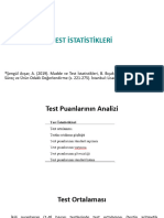 Test Istatistikleri