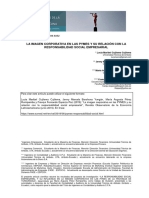 La Imagen Corporativa en Las Pymes Y Su Relación Con La Responsabilidad Social Empresarial