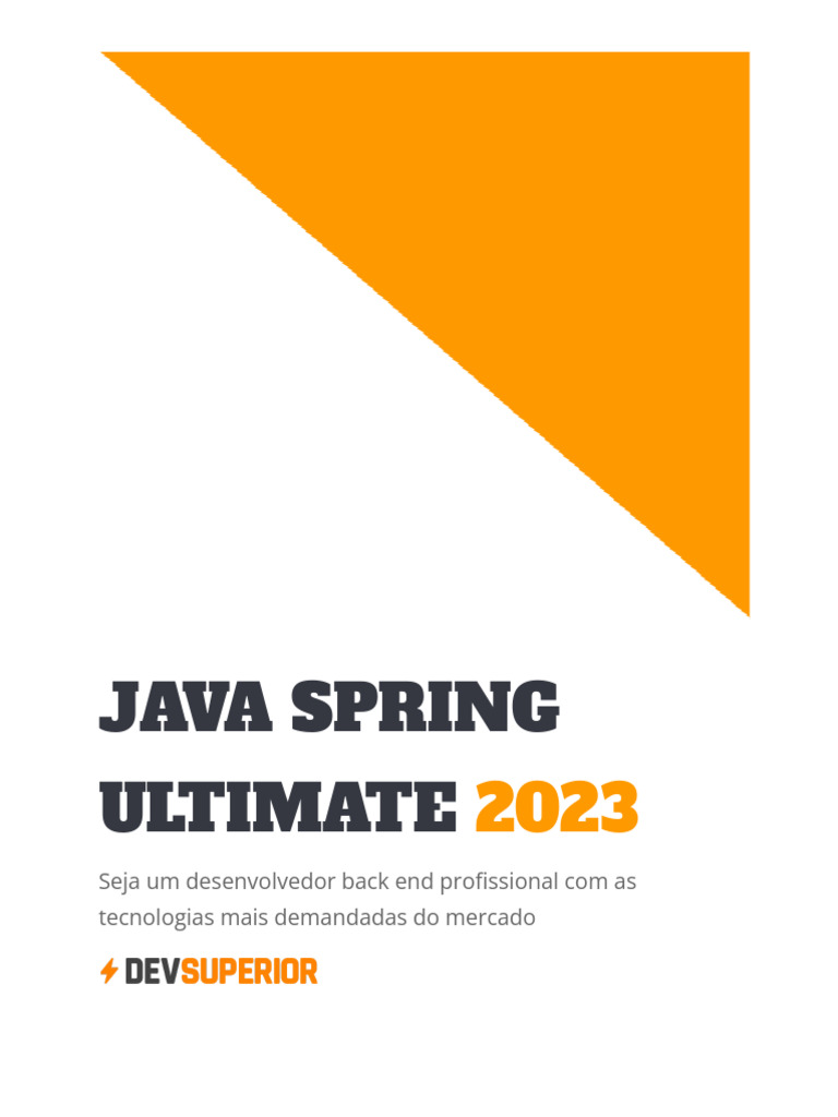 Formação Java Spring Ultimate 2023 | PDF | Aprendizado | No SQL