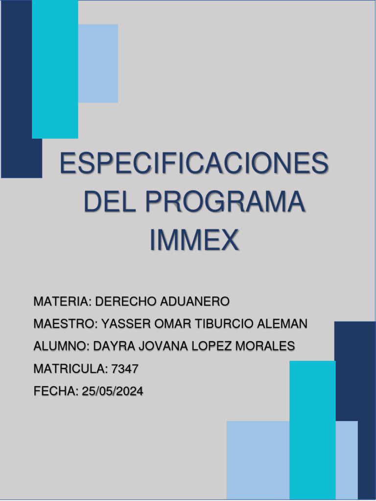 Significado y Beneficios del Programa IMMEX | PDF | Exportaciones | México