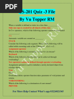 CS201 Quiz-3 by Vu Topper RM-2