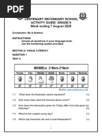 Grade 9 Cartoon Worksheet