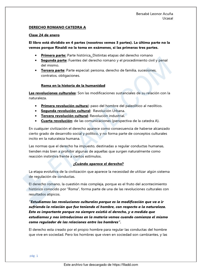 Resumen D Romano Prof Rinaldi Cat A | PDF | Roma antigua | Romulus y Remus