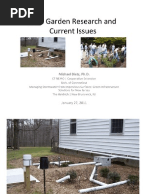 New Jersey; Rain Garden Research and Current Issues: Green Infrastructure Solutions for New Jersey