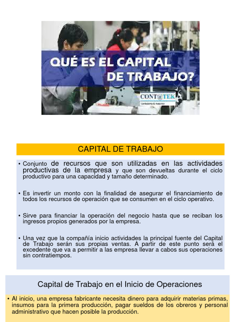 Guía Completa sobre Capital de Trabajo | PDF | Business | Capital de ...