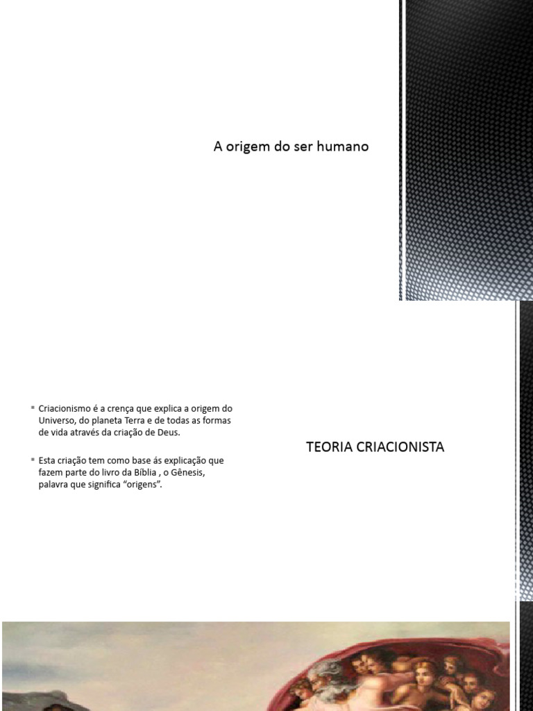 Origem do Ser Humano e Criacionismo | PDF | Humano | Terra